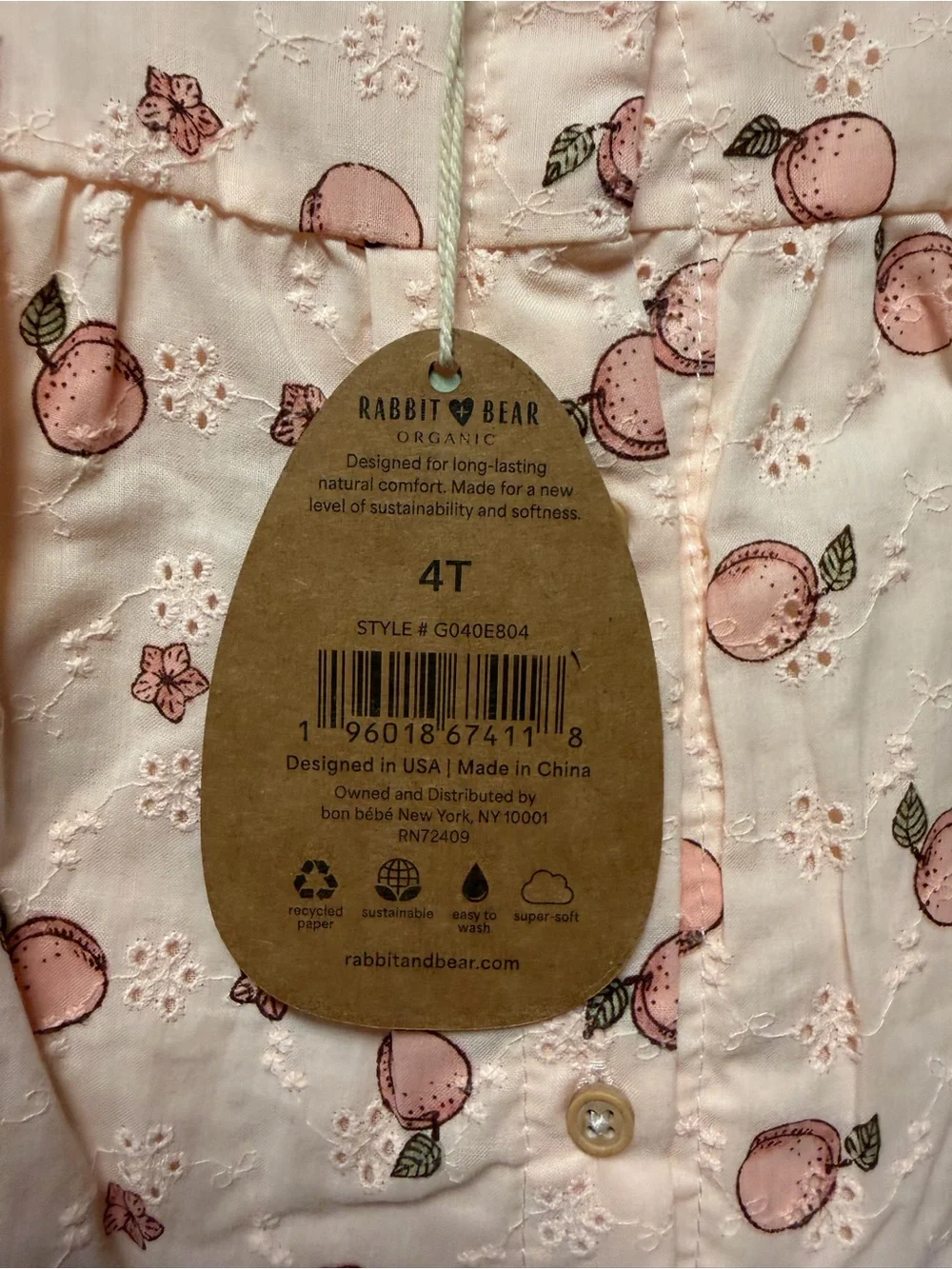 Rabbit + Bear light peach